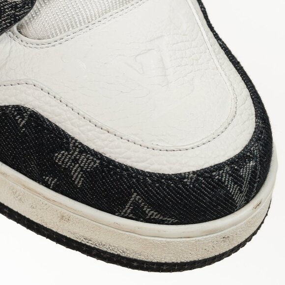 Louis Vuitton LV Trainer "Denim Noir" Leather Low-Top Sneakers - Picture 7 of 16